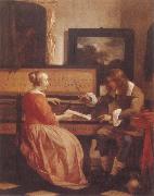 Gabriel Metsu A Man and a Woman Seated by a Virginal France oil painting artist